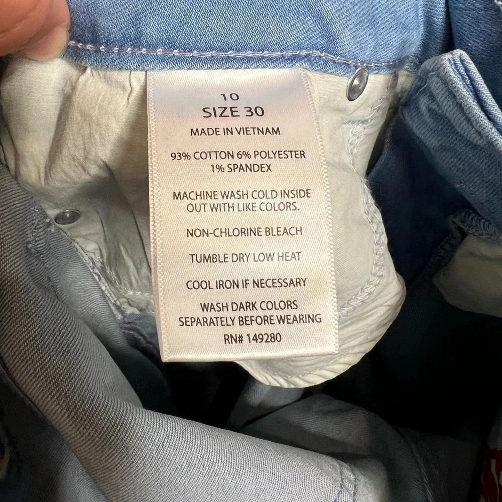 ⭐️SLINK Women's Curvy Ankle Jegging Jeans Size 10 Light Blue Denim - Picture 11 of 12